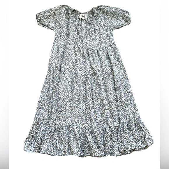 MII AU JARDIN FLORAL MAXI DRESS W/ POCKETS LARGE PRAIRIE COTTAGECORE ROMANTIC - Picture 8 of 8